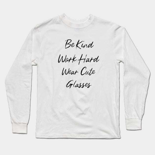 Wear Cute Glasses Long Sleeve T-Shirt by Studio Shea